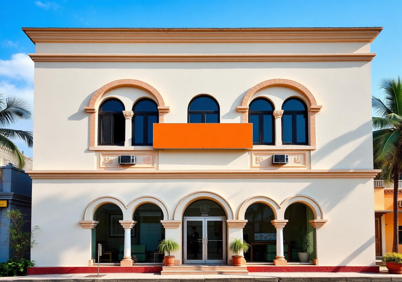 Front view of the Dnyanai Urban society building